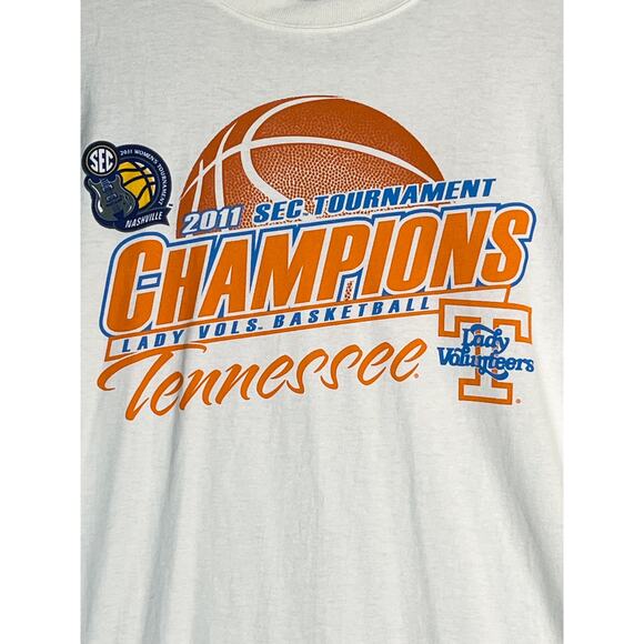 Champion Tennessee Lady Vols T Shirt 2011 SEC Tournament White Mens XXL 2XL - Picture 2 of 12
